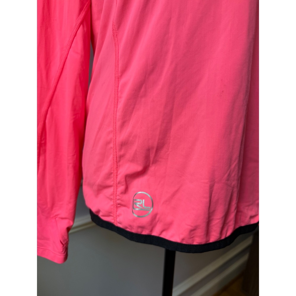 Lauren Ralph Lauren Performance Quarter Zip Pullover Pink Athletic Top XL - Picture 5 of 12